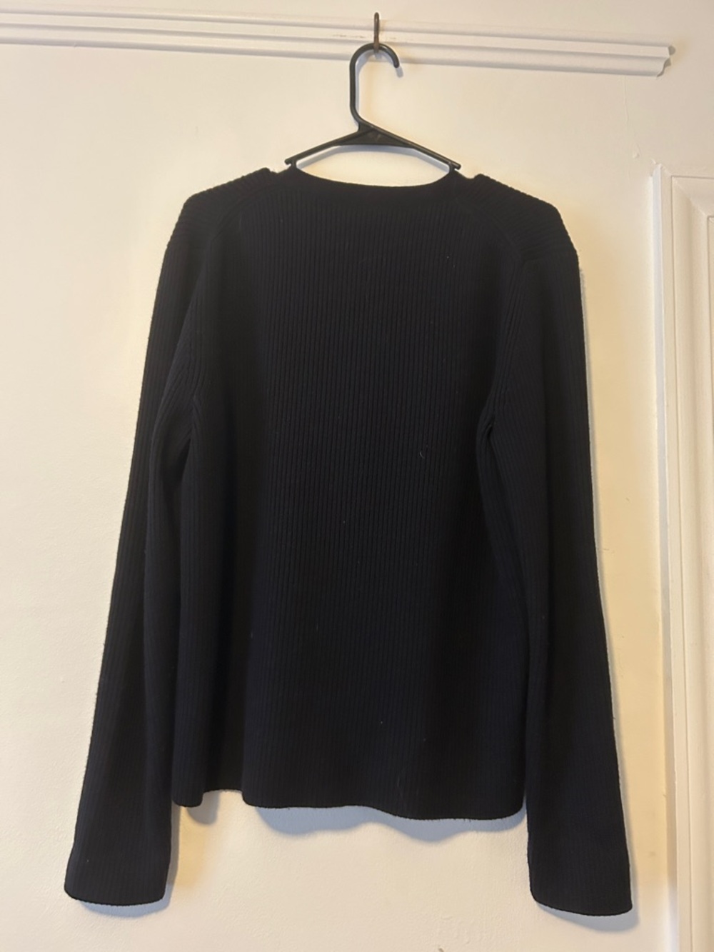 Tory Burch Navy Ribbed Simone Button Cardigan Sweater, NWT, Size XL - Picture 8 of 10